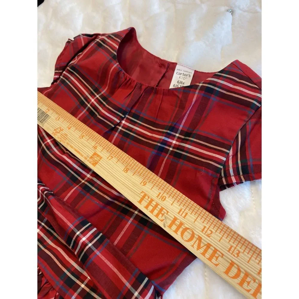 Carter's Red Plaid Holiday Dress